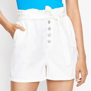Paperbag Pull On Denim Shorts - LOFT